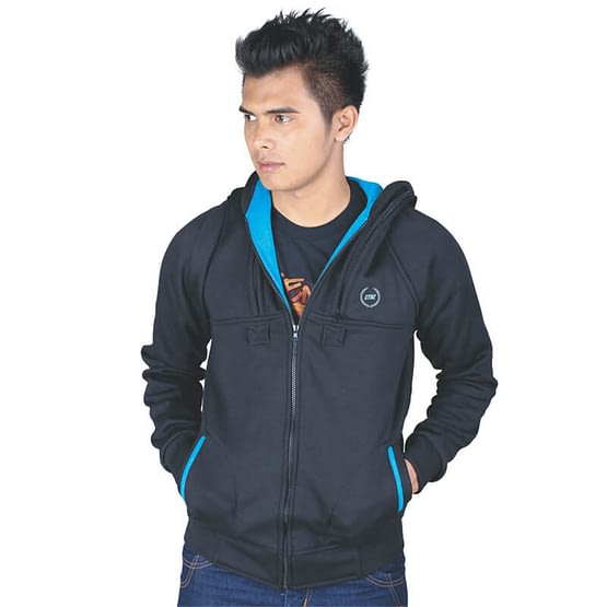 Catenzo Jaket  Hoodie Pria Hitam Fleece NU  067 Toko 